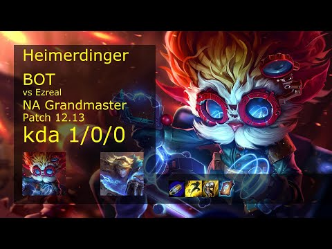 Rank 4 NA Heimerdinger Bot: Heimerdinger vs Ezreal