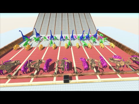 Colors Run To Get a PINK PIG #1 - Animal Revolt Battle Simulator
