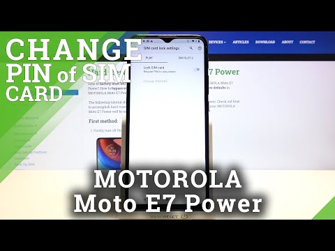 How to Remove SIM PIN in MOTOROLA Moto E7 Power – Disable PIN in SIM Card