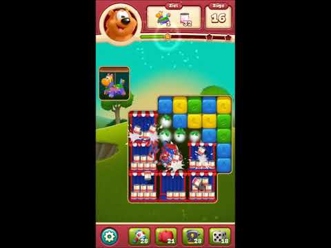 Toon Blast Level 2105 - NO BOOSTERS 🐻🐺🐱 | SKILLGAMING ✔️