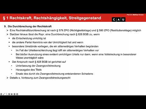 Vertiefung ZPO Erkenntnisverfahren – Folge 05 (Rechtshängigkeit; NI; Streitverkündung)