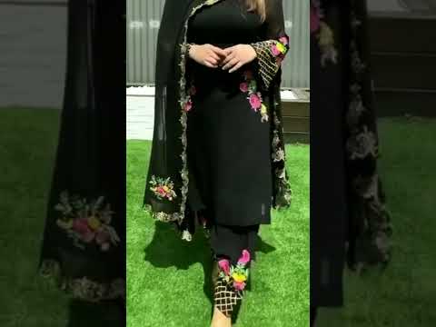 black suit #suit #youtube #embroidery #kalasuit #viralvideo #shorts