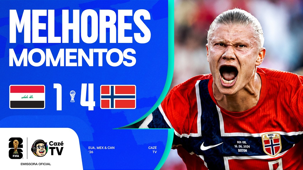 MELHORES MOMENTOS IRAQUE 1 X 4 NORUEGA  COPA DO MUNDO FIFA™ 2026  1ª RODADA  FASE DE GRUPOS