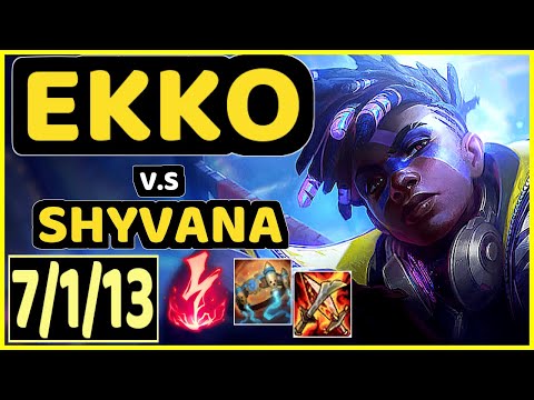 PAPRYZE (EKKO) vs SHYVANA - 7/1/13 KDA JUNGLE GAMEPLAY - OC Ranked GRANDMASTER