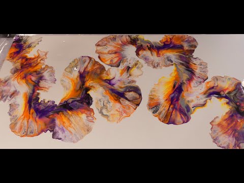 #78- Orange & Purple Dutch Pour **Amazing cells, must see RECIPE** #fluidart #prizmpour