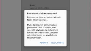 Salasanakyselyn poisto, Android (Nokia 7.1)