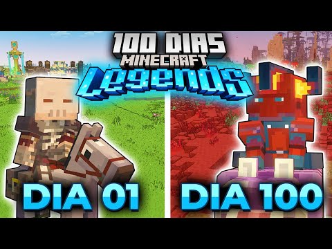 SOBREVIVI 100 DIAS ZERANDO MINECRAFT LEGENDS - O FILME COMPLETO