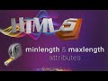 HTML for beginners 63: minlength and maxlength attributes