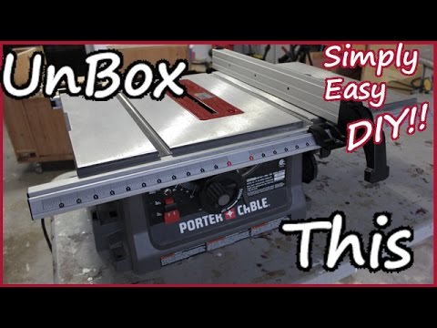 波特電纜工作現場臺鋸拆箱及安裝 PCB222TS (Porter Cable Jobsite Table Saw UNBOXING & Setup PCB222TS)