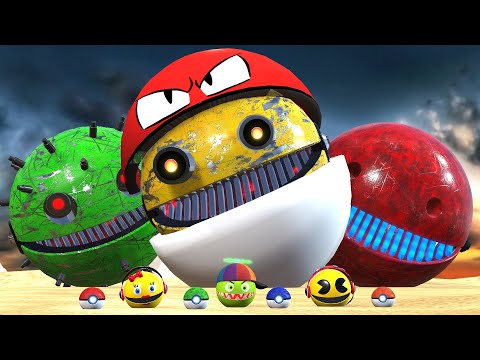 Walking Robot Pacman & Spider Robot vs Shredder Robot Monster CV44