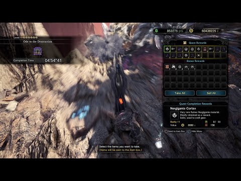 [MHWI] MHW Iceborne - Tempered Ruiner Nergigante Gunlance Solo (04'54"41)