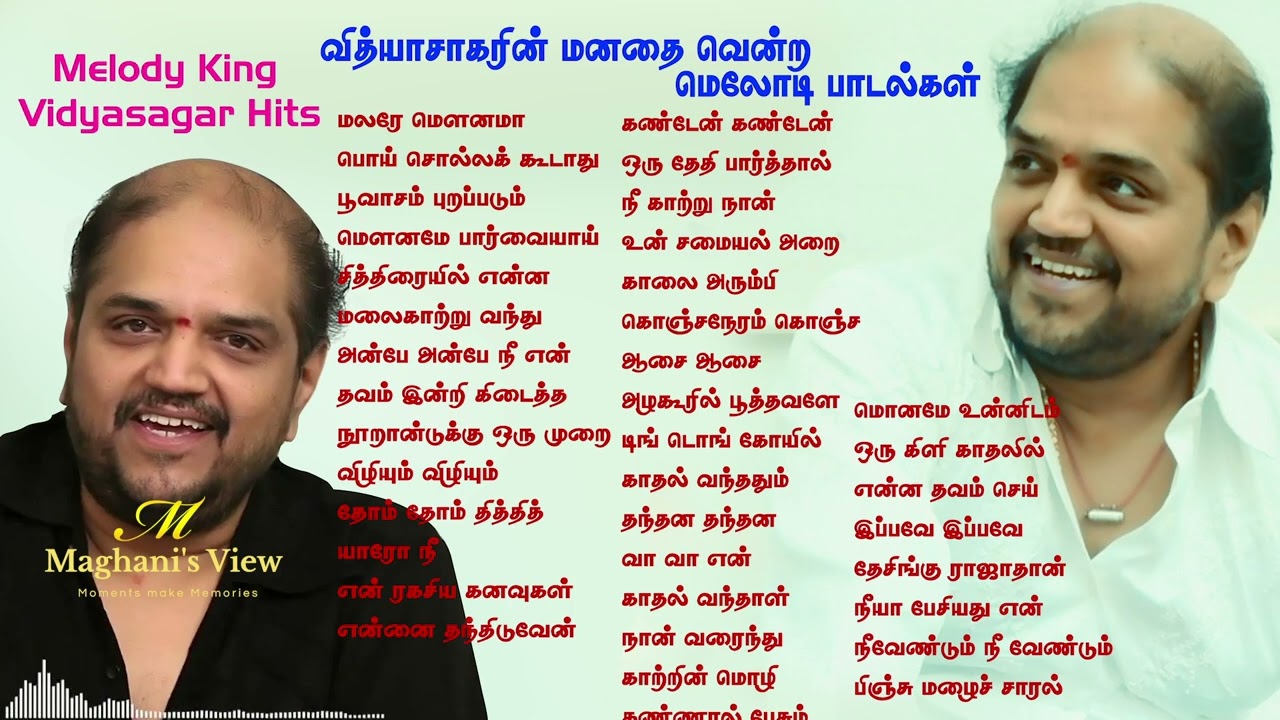 Vidyasagar Melody Songs Tamil | Vidyasagar Hits | Vidyasagar Evergreen Melodies
