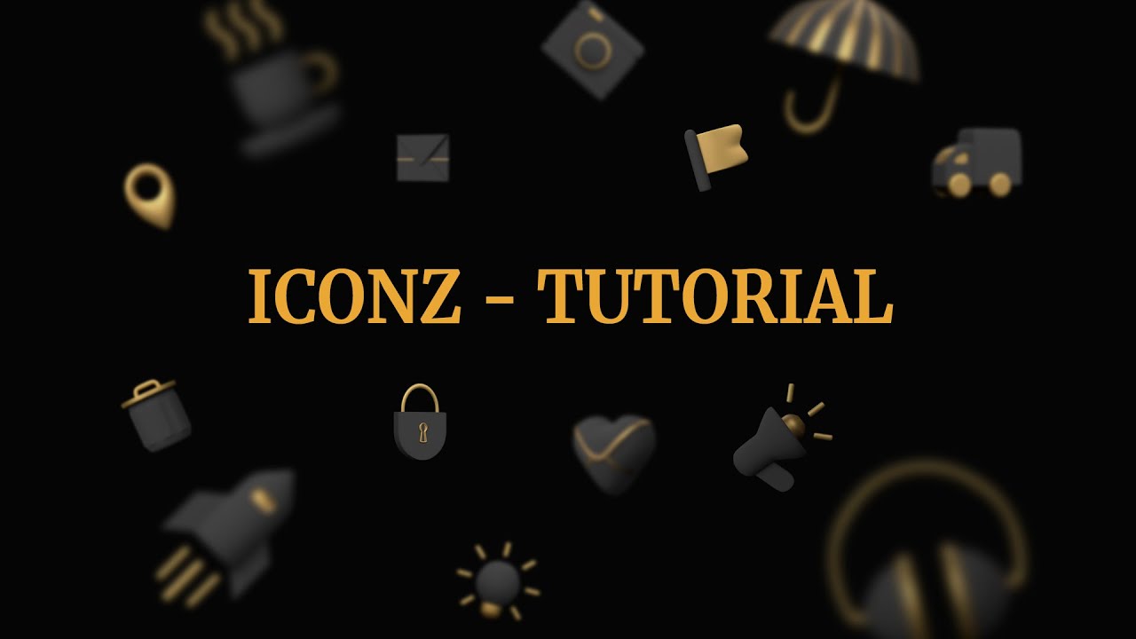 ICONZ - Premium library of 50+ 3D icons (TUTORIAL)