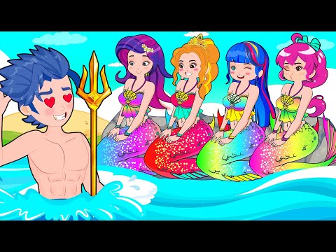 Little Mermaids Falling in Love 2 🧚‍♀️ The Secret Life of Princesses | Hilarious Cartoon Animation