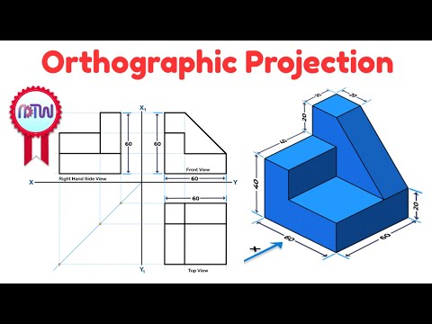 Orthographic Projections in Engineering Drawing - Problem 4