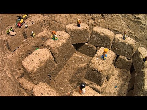 LEGO Dam Breach : LEGO City Explore New Big Sand Castle !