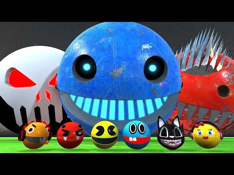 Robots Pacman vs Monster Pacman vs Ms Pacman vs Scary Pacman  vs Cartoon Cat 62#2026