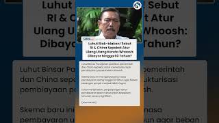 Blak-blakan! Luhut Sebut RI & China Sepakat Atur Ulang Utang Kereta Whoosh: Dibayar hingga 60 Tahun