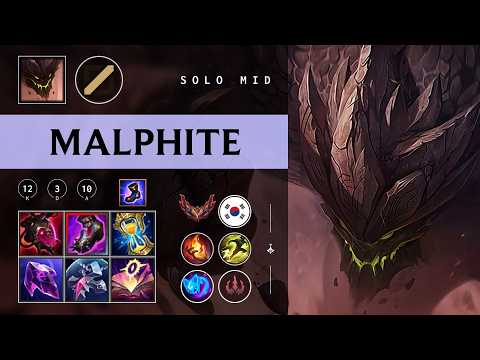 Malphite Mid vs Zed - KR Grandmaster Patch 26.04