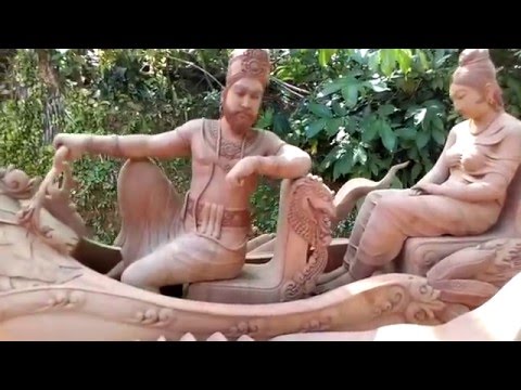 King Rawana and his Aircraft (Dandumonara) wooden carving by Indika Udayangana