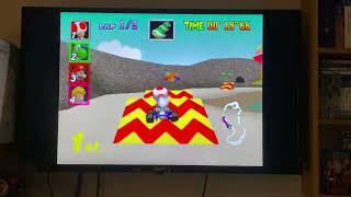 Installing mario kart 64 on to my Polymega  and gameplay #n64 #polymega #nintendo