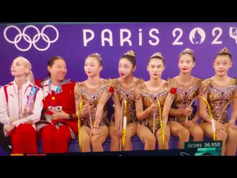 RG Finals Group 5 Hoops China (36.95) Olympics 2024 巴黎奥运会艺术体操团体决赛 中国 巴黎奧運藝術體操團體決賽 中國 パリ五輪 新体操団体決勝 中国