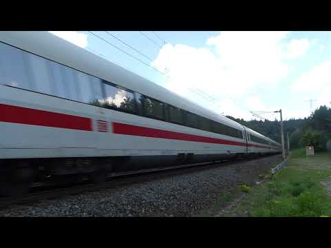 ICE 1 Nahvorbeifahrt bei knapp 250 km/h SFS Hannover - Würzburg