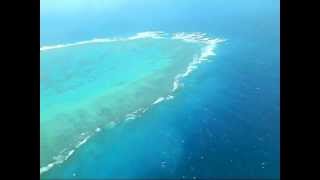 A Scenic Flight in VANUATU by Cessna Aircraft No.2 : Beatiful Atoll (Coral Reef) near EMAE Island.