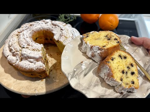 CIAMBELLA SOFFICE ALL’ARANCIA 🍊Ricetta con 3 Uova e Senza Burro 🫶