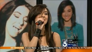 Christina Grimmie performing &quot;Shrug&quot; live on KTLA 07/02/15