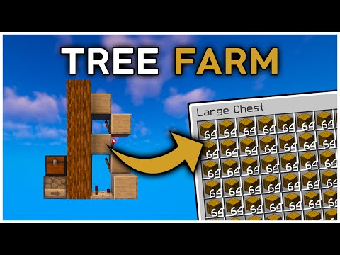 Minecraft EASIEST Tree Farm Java 1.21.11 (Tutorial)