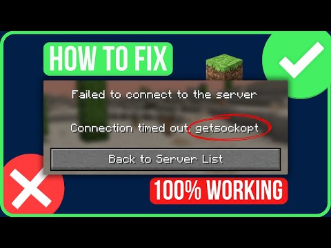 GETSOCKOPT MINECRAFT ERROR [FIXED] | Fix Minecraft Connection Timed Out Getsockopt