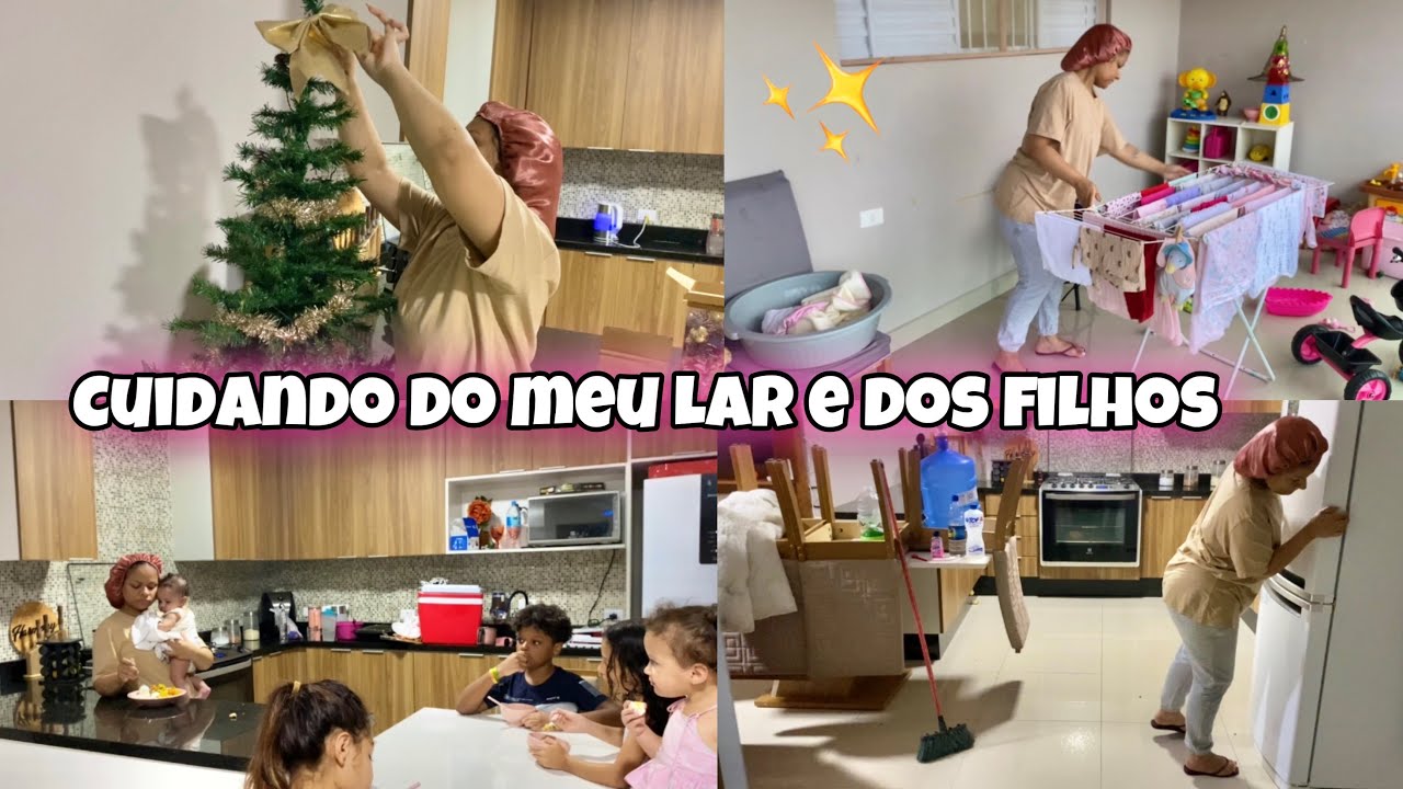 FAXINA NOTURNA - DESMONTEI NOSSA ÁRVORE - MÃE NÃO PARA - JANTAR RÁPIDO -