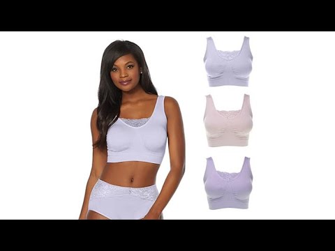 Rhonda Shear "Ahh" Bra 3pack with Lace Inset