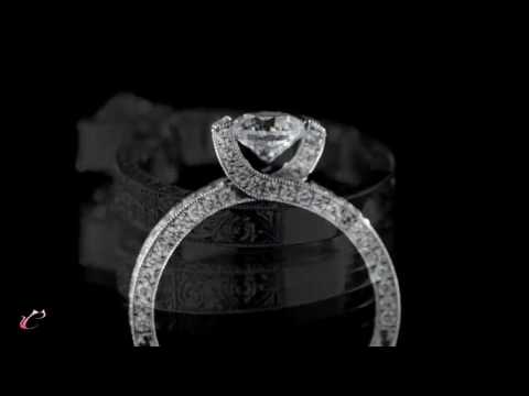 CATLEVY Round Brilliant Diamond Tension Set Engagement Ring