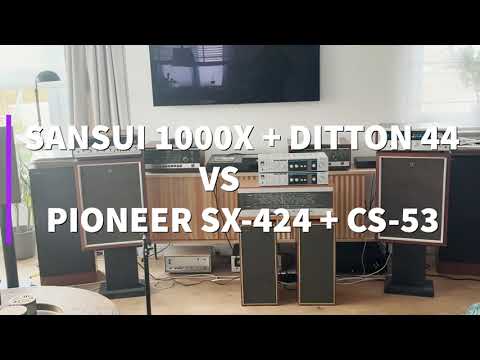 Sansui 1000X + Ditton 44 VS Pioneer SX-424 + CS-53 plus three whippets