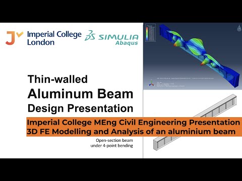Abaqus Finite Element Analysis of an aluminium beam (LBA and GMNIA)