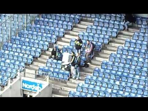 Ekstreme Køge fans / Extreme fans on Brøndby Stadion