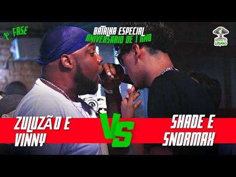 ZULUZÃO E VINNY X SHADE E SNORMAX | 1° FASE | EDIÇÃO ESPECIAL DE 1 ANO DA BATALHA DO LÍBANO| SP