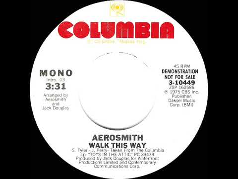 1977 Aerosmith - Walk This Way (mono radio promo 45)