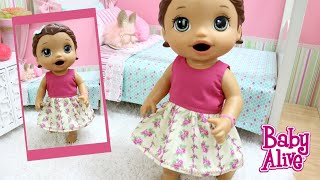 BABY ALIVE LAURINHA EM: COMO FAZER VESTIDO PARA BABY ALIVE