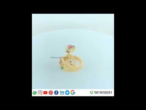 Round women's natural diamond & nav grah gemstones cosmic co...