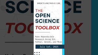 Don't miss our Open Science Toolbox training! #openscience #python #software #opensource