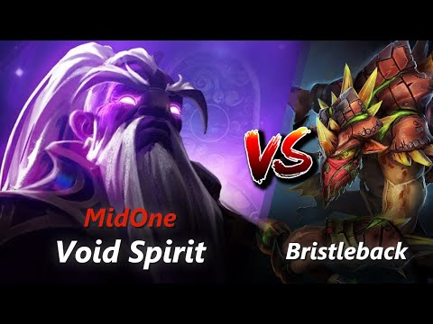 MidOne offlane Void Spirit vs Bristleback/Spirit Breaker | First 10 minutes