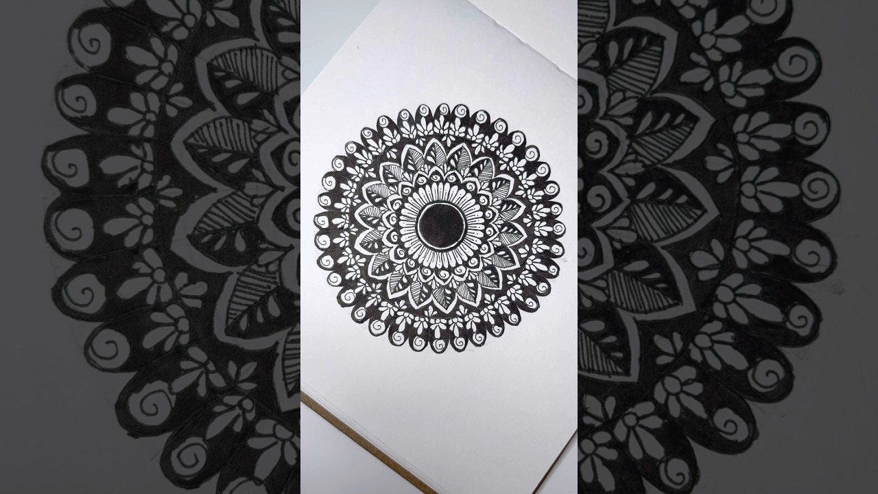 Easy mandala | #mandalaart #beginnersart #art #mandaladrawing