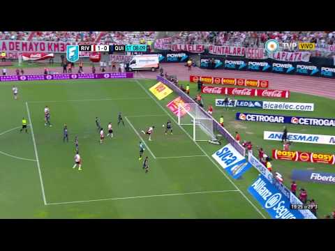 Gol de Teo Gutiérrez. River 1 - Quilmes 0 | Primera División 2015 - Fecha 2