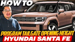 How to Set Tailgate Opening Height on Hyundai Santa Fe