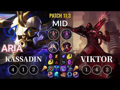 CGA Aria Kassadin vs Viktor Mid - KR Patch 11.3