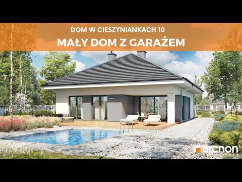 Dom w cieszyniankach 10 – Mały dom z garażem I ARCHON+ Projekty Domów #projektdomu #dom
