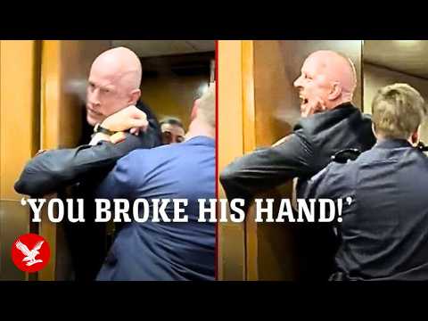 US veteran has arm broken while being dragged from Senate protest